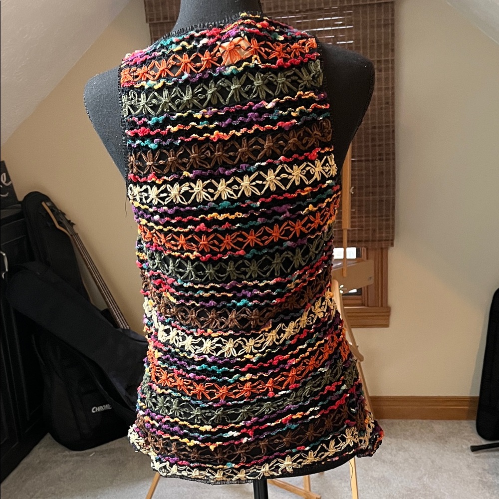 Multicolor Crochet Vest - Picture 2 of 3